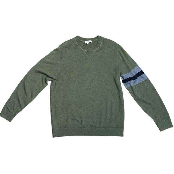 Crosby & Howard Men’s Large Olive Green Merino Wool Pullover Sweater Ultra Soft - Picture 2 of 11